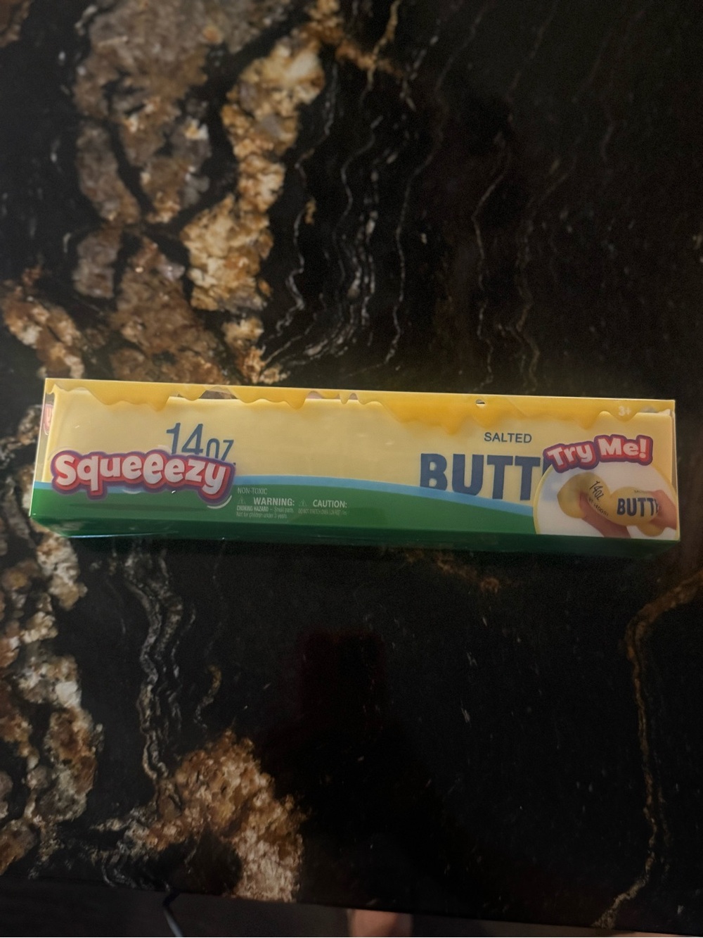 Squeezy Salted Butter 14 oz squishy new in box satisfying sensory toy stress toy